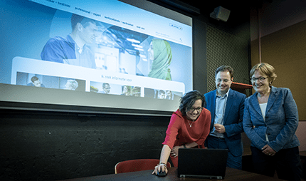 Livegang van het kenniscentrum voor een inclusieve Rijksoverheid door de drie projectleiders